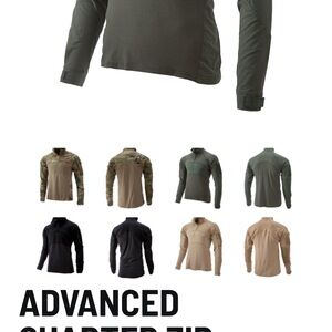 Tactical Advanced Quarter-Zip Long Sleeve Shirt - Olive Green